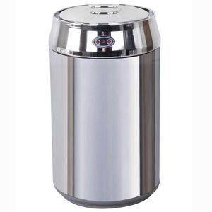 2L Mini Auto Open Close Waste Bin Sensor Garbage Can No Touch Trash Stainless Steel with Inner Bucket 210728