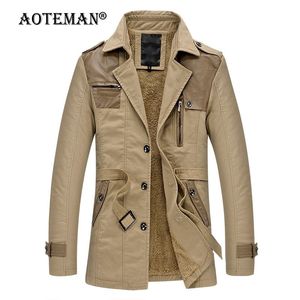 Kış Ceket Erkekler Polar Ceket Sıcak Parkas Slim Fit Iş Uzun Ceketler Pamuk Rüzgarlık Dış Giyim Kalın Erkek Giyim LM105 211214