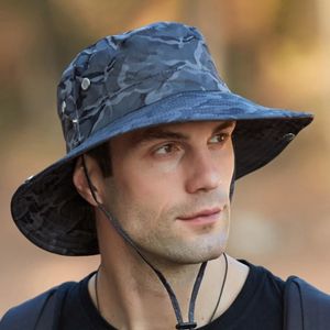 ファッションバケットハット屋外ハイキング狩猟わらキャップつば広漁師防水太陽 UV 保護 F 帽子