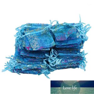 Envoltório de presente 100 pcs Organza Saco Colorido Coral Sacos de Casamento Fita Tule Tule Doces Doces Jóias Bolsas Favores1 Preço de Fábrica Especialista Qualidade