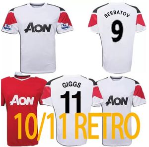 Retro 2011 2012クラシックビンテージサッカージャージ11 12 13 UTD Chicharito男Berbatov Nani Pogbaアンダーソンルーニーgiggs ferdinandサッカーユナイテッドシャツS-2XL