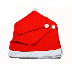 6 Pcs Per Set 60*50CM Removable Santa Red Hat Xmas Cap Covers Christmas Decorations Dinner Chair