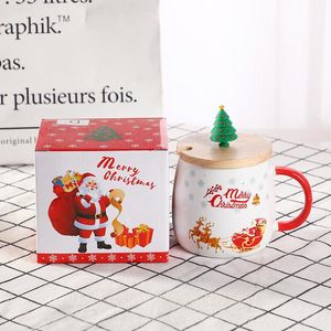 Kubki Creative Ceramic Mub Cartoon Santa Claus Event Gift Christmas 480ml