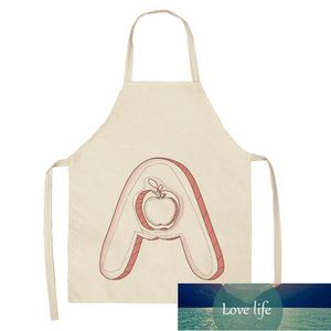 1 Pcs Creative Letters Pattern Kitchen Aprons for Woman Home Linen Sleeveless Apron Dinner Party Cooking Bibs Cleaning Tools Factory price expert design Quality