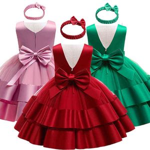 Vestidos das Crianças Bebê Vestido Infantil Princesa Partido Batening Vestidos para meninas de bebê 1º ano vestido de aniversário recém-nascido Vestido G1129