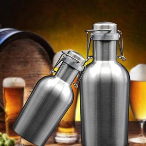 Wholesale european beers resale online - Hip Flasks Stainless Steel Beer Bottle Barrel Europe And The United States Exotic Pressure Wine Container