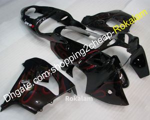 ABS Kit de Feira de Plástico para Kawasaki ZX 9R 2000 2000 ZX9R 00 01 ZX-9R Preto Motocicleta Body Work Fairings Conjunto (moldagem por injeção)