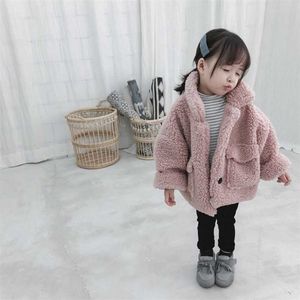Girl Jacket Thick Warm Kids Clothes Winter Children Jackets for Baby Boy Outerwear Coat Toddlers 80~130 fleece 211204