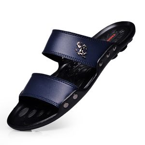 Män Casual Sandals Classic Sko Tofflor Sommar Flip Flops Beach Man Skor Läder Sandalias Zapatos Hombre