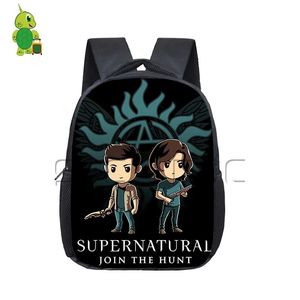 Backpack Supernatural Winchester Bros Sam Dean Children School Bags Boys Girls Students Cartoon Kindergarten