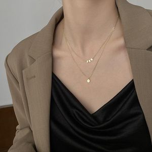 Wholesale double stack resale online - Chokers Double Layer Letter Necklace Female Stacked Lucky Clavicle Chain High Sense Of Moisture