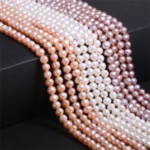 Perles de perles de perles d'eau douce naturelles de haute qualité coup de pomme de pomme de terre perles en vrac pour faire de bijoux bricolage bracelet collier accessoires 1381 Q2