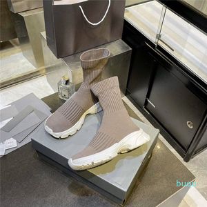 Tasarımcı-Kadın Çizmeler Moda Hosiery Erkekler Kadınlar Için İlkbahar Ve Sonbahar Streç Örme Rahat Boot Siyah Beyaz Floresan Sneakers