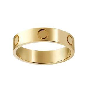 Titanium staal zilver liefde ring mannen en vrouwen rose gouden sieraden voor liefhebbers paar ringen geschenkmaat breedte mm
