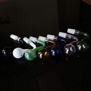 Pyrex Glass Oil Burner Pipes 10mm / 14mm / 18mm Joint Smoking Spoon Pipe Accessori per fumatori SW82