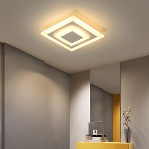 Plafoniere Lampada da corridoio moderna a LED per bagno Soggiorno Illuminazione quadrata rotonda Apparecchi decorativi per la casa WF930