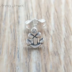 Pandora Me Link serie Anchor Singolo orecchino a bottone gioielli in argento sterling 925 Donna malvagia pandora con logo ale Regalo 298536C01