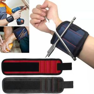 마그네틱 손목 밴드 포켓 도구 포장 벨트 주머니 가방 나사 홀더 지주 도구 자석 팔찌 실용적인 강한 척 손목 툴킷
