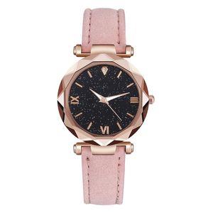 Wristwatches Roman Numeral Starry Sky Ladies Watch Fashion Frosted Belt