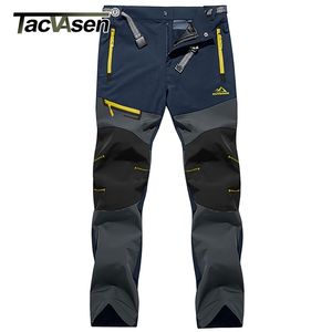 TACVASEN 4 Season Breathable Mens Tactical Pants Fishing Hiking Camping Waterproof No Fleece Pants Zipper Pocket Casual Trousers 220108