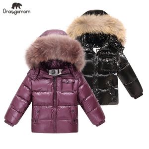 Brand Orangemom winter Children's Clothing jackets coat , kids clothes outerwear coats white duck down girls boys jacket 211027