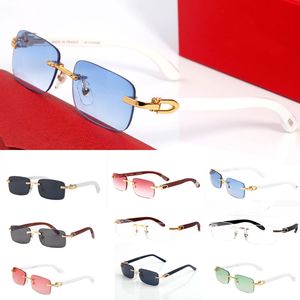 Unisex Güneş Gözlüğü Tutum Sunglass Çerçeve Kare Altın Metal Ve Ahşap Bacak Vintage Stil Açık Tasarım Klasik Buffalo Boynuz Gözlük Eeam Gözlükler