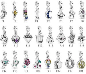 Hakiki 925 Ayar Gümüş Fit Pandora Bilezik Charms Yeni Ürün ME Küçük Aksesuarları Bilezik Asılı Boncuk Aşk Kalp Mavi Kristra Charm DIY Boncuk Charms için