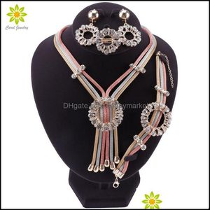 Wedding Jewelry Sets Nigerian African Beads Set Turkish For Women Fashion Dubai Mticolor Necklace Earrings Drop Delivery 2021 0Csuk