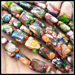 28pcs nature gem imperial jasperr loose semi precious stone rectangle shape 10x14mm beads accessories