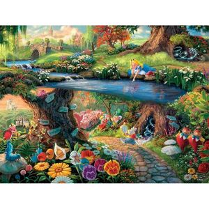Paintings GATYZTORY Frame Fairy Tale Forest Paint By Numbers For Adults Kids Handpainted Landscape Oil Painting Canvas Drawing DIY Gift