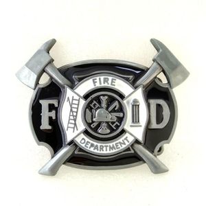 Mens Big Buckle Brandman Bältesspännen Fire Dept Metal för bälten tillbehör Anpassad klipp