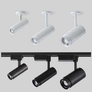 Wholesale track ceiling light resale online - Ceiling Lights Modern W Track Light Zoomable Adjustable Beam Angle Rail Lamp Spot Zoom Exhibition Gallery Surface Mount COB Spotlights