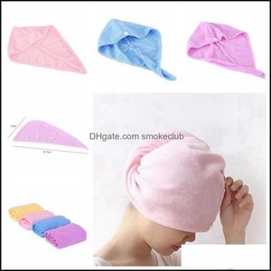 Bathroom Aessories Home & Gardendry Towel Microfiber Dry Hair Soft Comfortable Lady Bath Caps Individually Wrap Quick Shower Cap Cyz2933 500