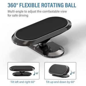 Universal Magnetic Car Phone Holder Rotatable Mini Strip Shape Stand Mounts For Huawei Metal Strong Magnet GPS Car Mount for iPhone 11 12 13 Max Pro