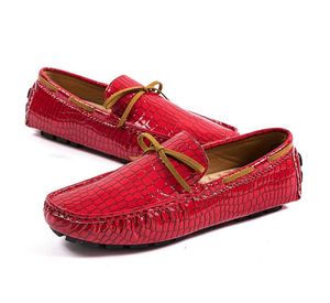 Män Luxurys Casual Shoes Suede Leather Solid Driving Moccasins Gommino Slip On Loafers Sko Male Stor Storlek