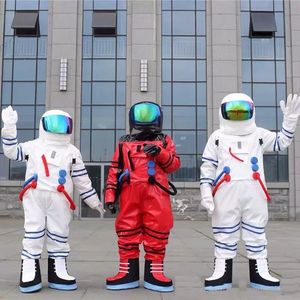 Performance Red Space Suit Mascot Costumes Christmas Fancy Party Dress Cartoon Character Outfit Suit Adults Size Carnival Easter Advertising Theme Clothing