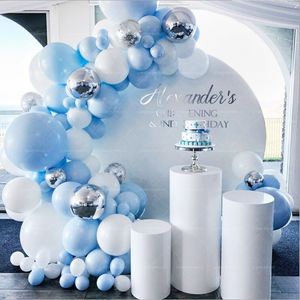 Festlig blå ballong tema serie ballong kedja kombination set bröllop födelsedagsfest tillbehör dekoration