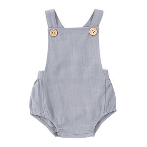 Sommar nyfödd spädbarn romper bomull ärmlös baby pojkar flickor romper onepiece mode barn kläder 1001 e3