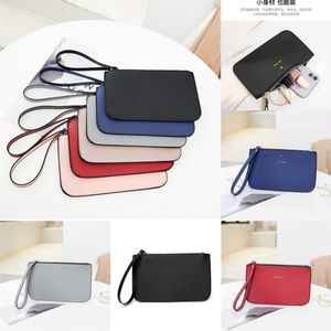 25 sztuk projektantów Smycz Smycz Slim Zip Portfel PU Leather Wristlet Zipper Torebka Zmień Torba Sprzęgła Uchwyt Karta Kredyt Kosmetyki Torby Phone Etui Torebka GT8RJWN