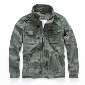 Mens camo jacka casual wear höst kamp jackor tjocka denim män övergripande grön militär vinter kamouflage manlig bomull storlek kläder 4xl