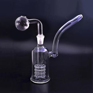 1pcs Glass Bong Hookah Water Pipe Birdcage Perc 8inch 14mm Female Joint Oil Rig Stereo Matrix Drum Percolators With glass oil burner pipes