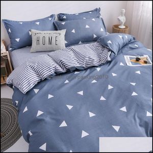 Supplies Textiles & Gardenhelps Sleep Bedding Set Nordic Double Twin Bedspread Duvet Er Home Decor Bed Linen Bedclothes Adult 4Pcs Sets Drop