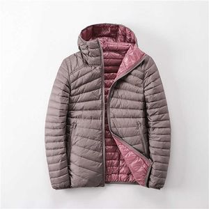 Bang Brand Women Duck Coats Ultra Light Down Gooking Женщины Ложины Двухборочные Обратимые Куртки Женские Ветровки 211012