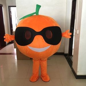 Halloween cool orange maskot kostym topp kvalitet tecknad frukt anime tema tecken vuxen storlek jul karneval födelsedagsfest fancy klänning