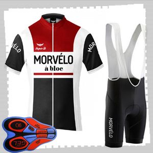 Pro Team Morvelo Cycling Krótkie Rękawy Jersey (BIB) Szorty Zestawy Męskie Letnie Oddychająca Road Road Rower Odzież MTB Rower Outfits Mundur sportowy Y21041553