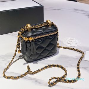 Pouco Mini venda por atacado-Designer Bolsas de moda Little Gold Ball Mini Box Bolsa bolsa bolsa de ombro cosmético elegante