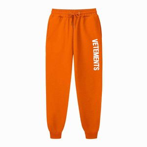 Men's Sweatpants VETEMENTS Pants Print Joggers Lounge Pants Pockets Outdoor Hiking Running Trousers Streetwear Sweatpants 906