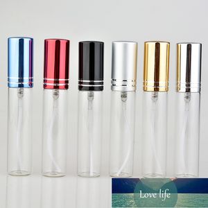 10ml bärbar färgstark glas parfymflaska med atomizer tomma kosmetiska behållare för spray flaskor