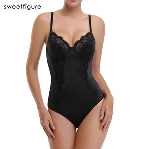 Bodysuit de calcinha de emagrecimento com sutiã mulheres moldando modelando alça de lingerie shaper shaper edifício de emagrecimento shapewear 211112