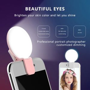 Universal Mini Party Festlig Selfie Lampa Mobiltelefonlins Portable Flash Ring LED Lysous Ring Clip Light för iPhone 8 7 6 Plus Samsung